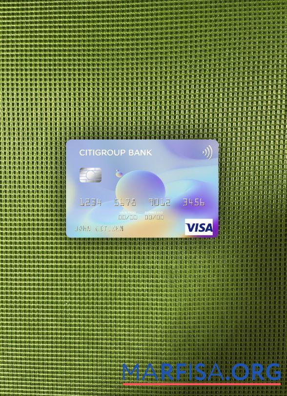 Printable USA Citigroup Bank visa card photolook front example